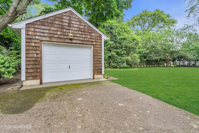 406 Bell Pl, Sea Girt, NJ 08750 - detached garage with dirt driveway