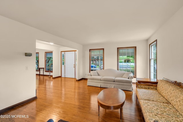 406 Bell Pl, Sea Girt, NJ 08750 - living area with plenty of natural light and wood finished floors