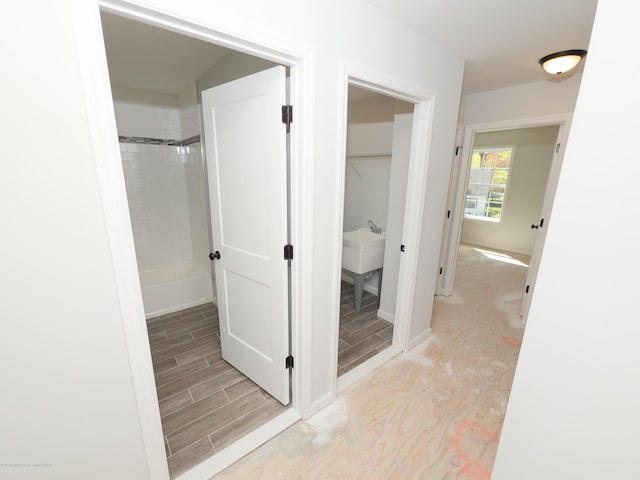 910 Malden Dr, Cliffwood, NJ 07735 - hallway featuring light wood-style flooring