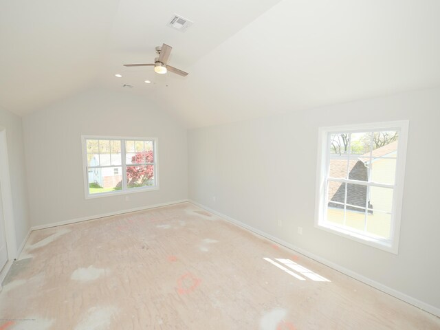 910 Malden Dr, Cliffwood, NJ 07735 - additional living space featuring vaulted ceiling and a ceiling fan