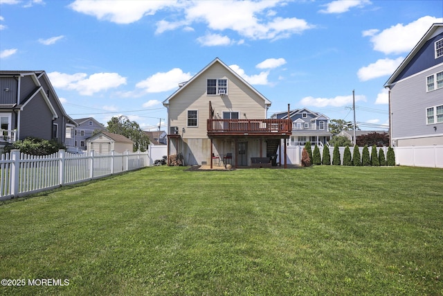 623 Park Ave, Port Monmouth, NJ 07758 - back of house with a deck and a fenced backyard