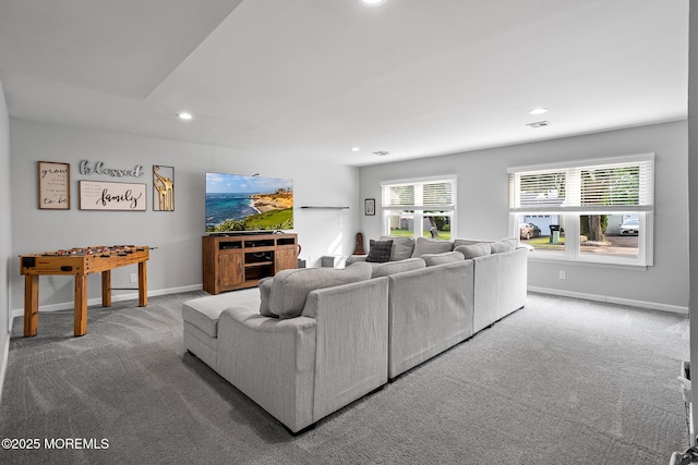 8 Mendon Dr, Howell, NJ 07731 - living area featuring carpet flooring, recessed lighting, and healthy amount of natural light