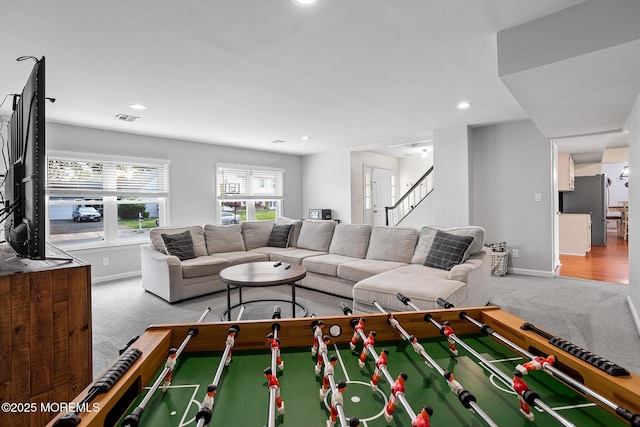 8 Mendon Dr, Howell, NJ 07731 - game room featuring carpet and recessed lighting