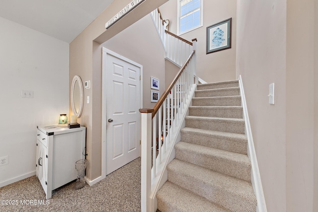 118 S Binnacle Dr, Little Egg Harbor, NJ 08087 - stairs with carpet floors and baseboards