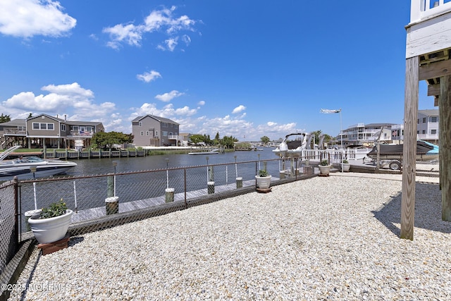 118 S Binnacle Dr, Little Egg Harbor, NJ 08087 - water view featuring boat lift, a boat dock, and nearby suburban area