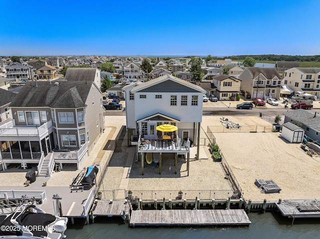 118 S Binnacle Dr, Little Egg Harbor, NJ 08087 - aerial perspective of suburban area with a large body of water