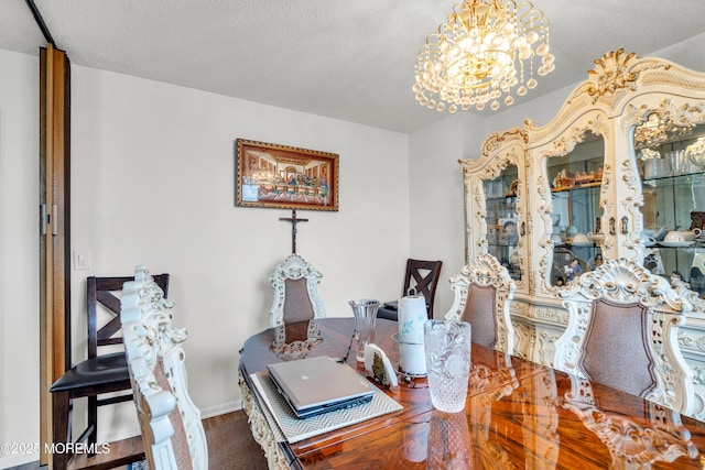 2508 Harmon Cv, Secaucus, NJ 07094 - home office with a chandelier and a textured ceiling