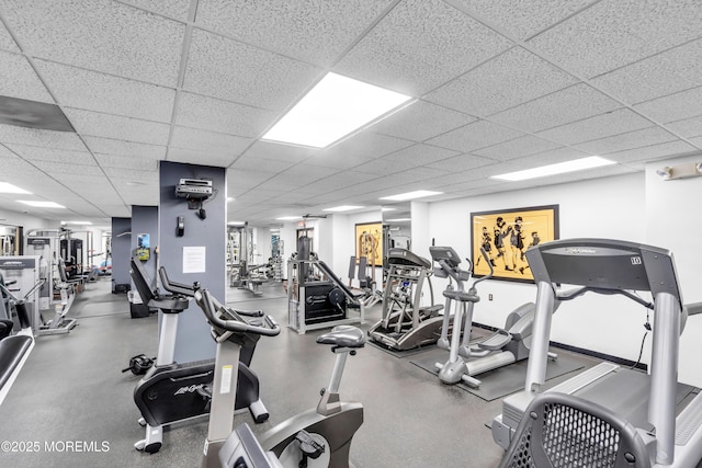 2508 Harmon Cv, Secaucus, NJ 07094 - gym with a drop ceiling