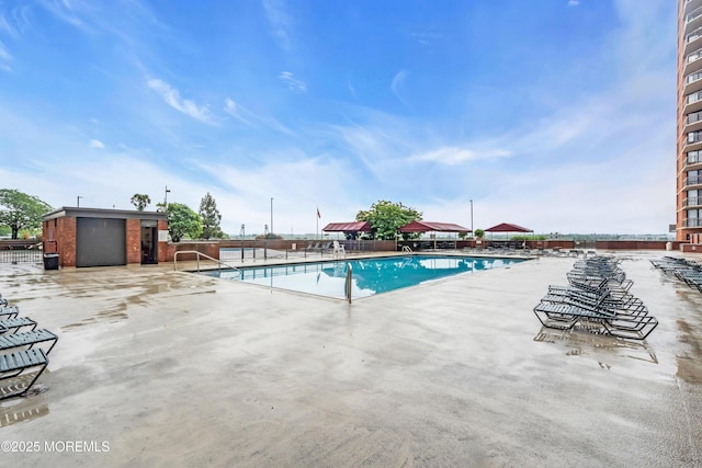 2508 Harmon Cv, Secaucus, NJ 07094 - community pool with a patio area