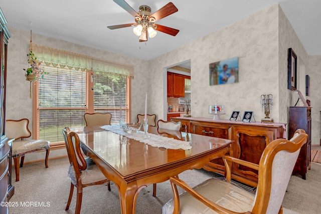 13 Heritage Dr, Howell, NJ 07731 - dining area with light carpet and ceiling fan