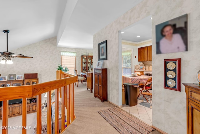 13 Heritage Dr, Howell, NJ 07731 - hall featuring healthy amount of natural light, wallpapered walls, and light colored carpet