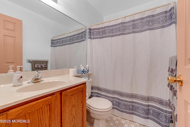 13 Heritage Dr, Howell, NJ 07731 - bathroom with vanity, tile patterned flooring, and a shower with curtain