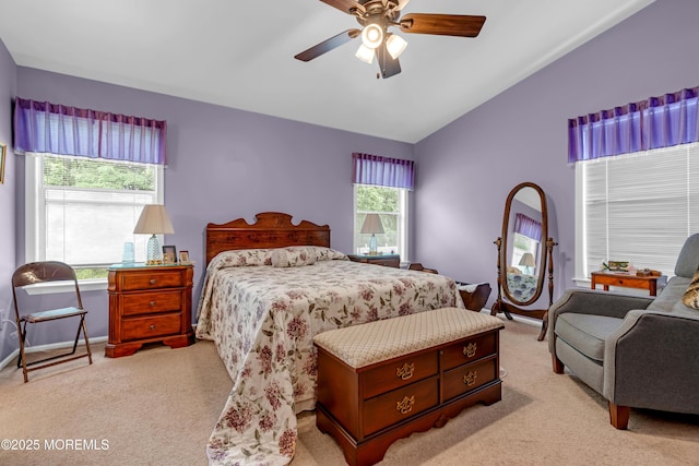 13 Heritage Dr, Howell, NJ 07731 - carpeted bedroom with lofted ceiling and a ceiling fan