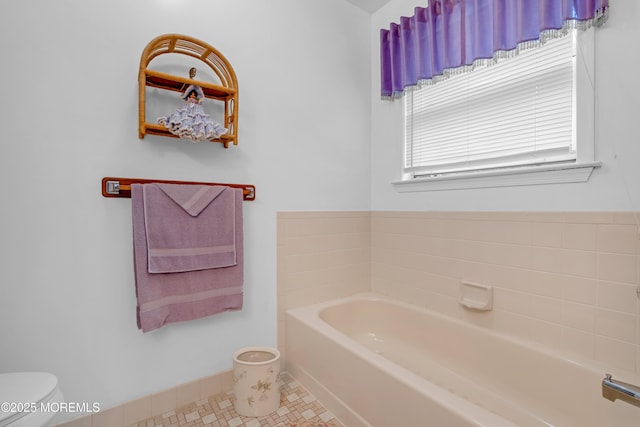 13 Heritage Dr, Howell, NJ 07731 - bathroom with a bath and tile patterned floors