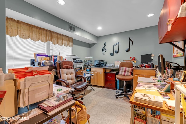 13 Heritage Dr, Howell, NJ 07731 - home office with light colored carpet and recessed lighting
