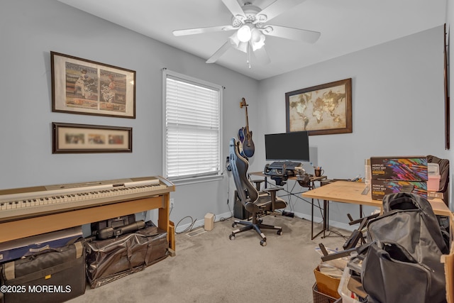 1506 Beverly Rd, Forked River, NJ 08731 - office space with ceiling fan and carpet