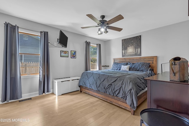1506 Beverly Rd, Forked River, NJ 08731 - bedroom with light wood-style floors and a ceiling fan