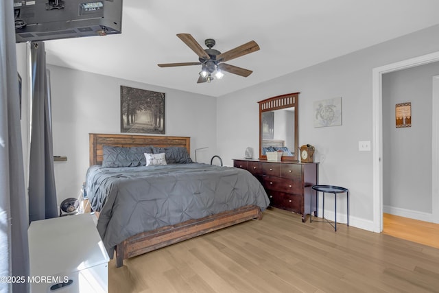 1506 Beverly Rd, Forked River, NJ 08731 - bedroom with light wood-style flooring and a ceiling fan
