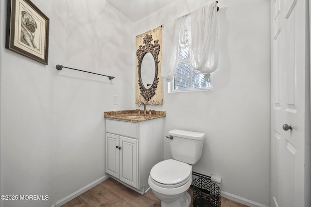 96 Kentucky Way, Freehold, NJ 07728 - half bath with vanity and wood finished floors