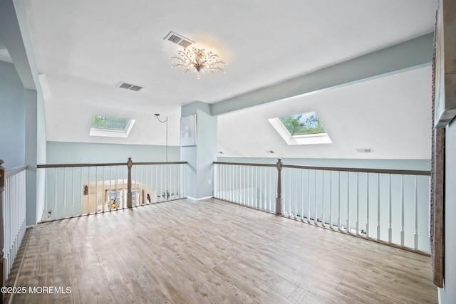 96 Kentucky Way, Freehold, NJ 07728 - spare room with a skylight and wood finished floors