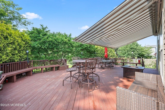 96 Kentucky Way, Freehold, NJ 07728 - wooden terrace with outdoor dining space