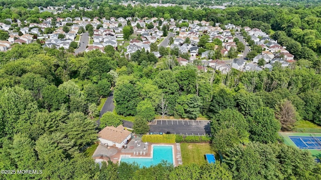 96 Kentucky Way, Freehold, NJ 07728 - aerial view of property and surrounding area with a pool