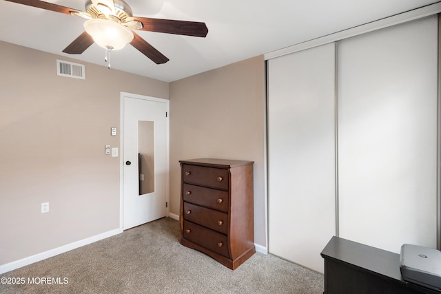 603-B Bosworth Ct, Manchester, NJ 08759 - bedroom featuring light colored carpet, a closet, and a ceiling fan