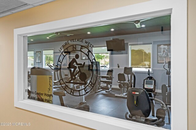 603-B Bosworth Ct, Manchester, NJ 08759 - workout area featuring healthy amount of natural light and recessed lighting