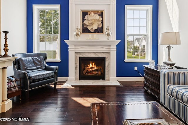 23 Interlachen Ct, Monroe, NJ 08831 - living room featuring a fireplace and hardwood / wood-style flooring