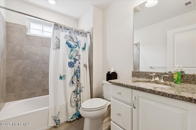 23 Interlachen Ct, Monroe, NJ 08831 - bathroom with vanity, shower / bath combo with shower curtain, and tile patterned floors