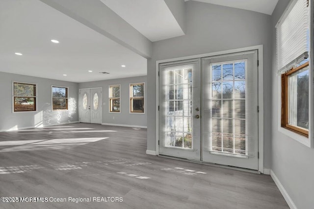 58 Chadwick Ave, Toms River, NJ 08753 - entryway with french doors, wood finished floors, and recessed lighting