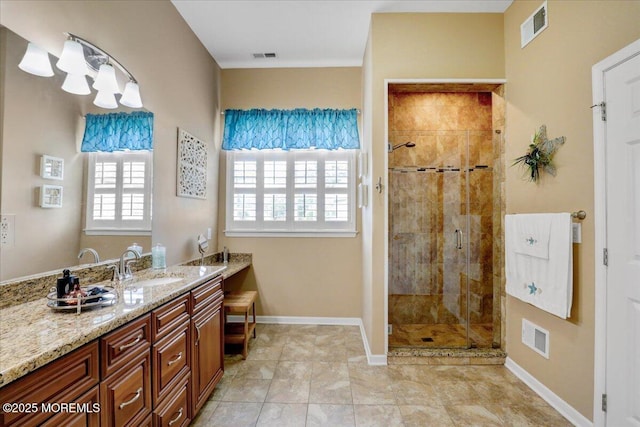 86 Wild Dunes Way, Jackson, NJ 08527 - full bathroom featuring a stall shower and vanity