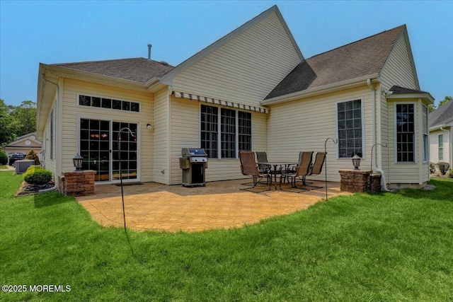 86 Wild Dunes Way, Jackson, NJ 08527 - back of property with a patio, a yard, and a shingled roof