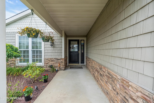 61 Mansfield Ave, Manchester, NJ 08759 - view of exterior entry featuring stone siding