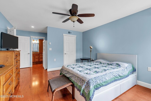 61 Mansfield Ave, Manchester, NJ 08759 - bedroom featuring wood finished floors, recessed lighting, and ceiling fan