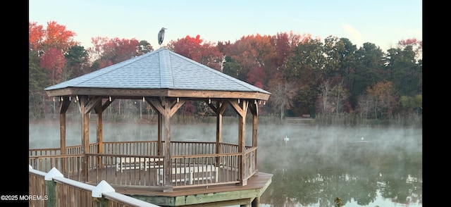 61 Mansfield Ave, Manchester, NJ 08759 - dock featuring a gazebo and a water view