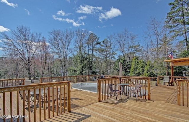 7 Quaker Hill Rd, Jackson, NJ 08527 - deck featuring outdoor dining area and view of scattered trees