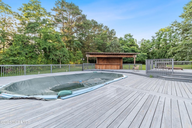 7 Quaker Hill Rd, Jackson, NJ 08527 - wooden terrace featuring view of scattered trees