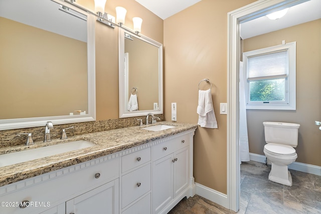 7 Quaker Hill Rd, Jackson, NJ 08527 - full bathroom featuring double vanity and stone finish floors