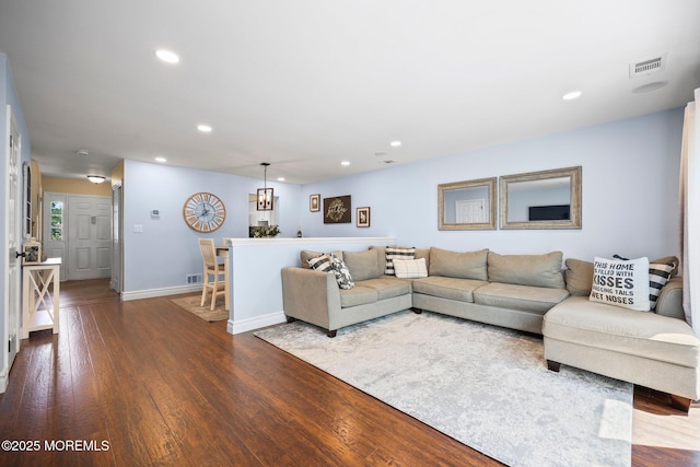 11 Interlaken Ct Unit 9, Freehold, NJ 07728 - living area with recessed lighting and dark wood finished floors