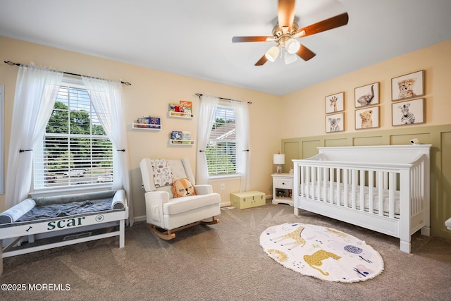 11 Interlaken Ct Unit 9, Freehold, NJ 07728 - bedroom with carpet flooring, a crib, and ceiling fan