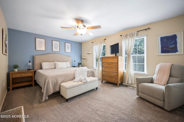 11 Interlaken Ct Unit 9, Freehold, NJ 07728 - bedroom with carpet floors and a ceiling fan
