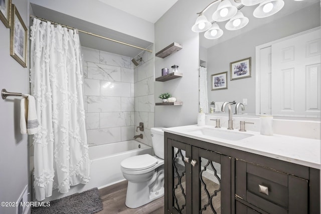 11 Interlaken Ct Unit 9, Freehold, NJ 07728 - bathroom featuring vanity, shower / bath combo, and wood finished floors