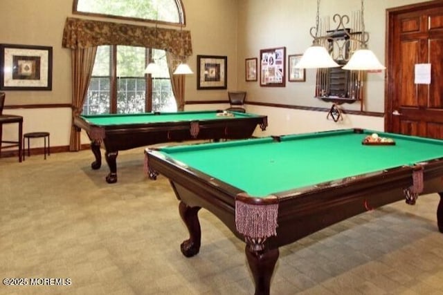 110 Rolling Meadows Blvd S, Ocean Twp, NJ 07712 - rec room featuring billiards and carpet flooring