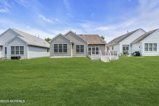 110 Rolling Meadows Blvd S, Ocean Twp, NJ 07712 - rear view of property with a deck and a yard