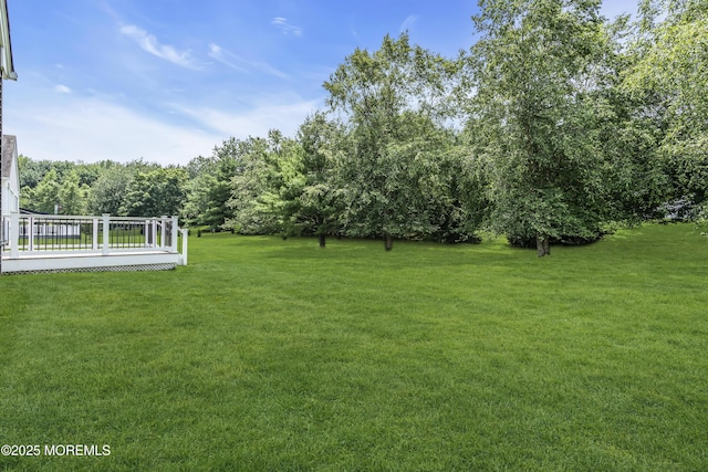 110 Rolling Meadows Blvd S, Ocean Twp, NJ 07712 - view of grassy yard featuring a deck