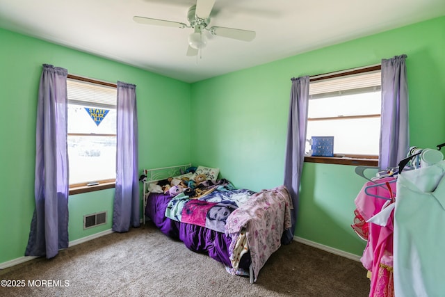 214 Conifer Dr, Forked River, NJ 08731 - bedroom with carpet flooring and ceiling fan