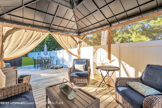 200 Sams Rd, Jackson, NJ 08527 - deck with outdoor dining space and a gazebo
