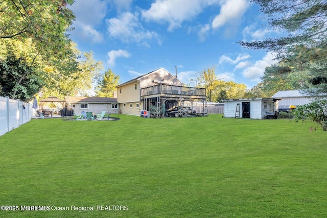200 Sams Rd, Jackson, NJ 08527 - fenced backyard featuring a gazebo, a storage shed, a deck, and a patio area