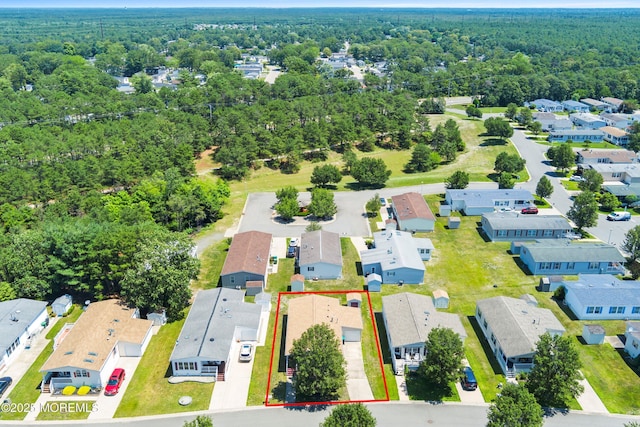 1104 Sycamore Ct, Whiting, NJ 08759 - aerial view of residential area with a forest and property parcel outlined
